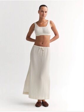 NWT Mate  the Label gauze skirt